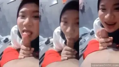 Hijab Binal Sepong Kontol Pacar Sampe Peju Netes Jilbab